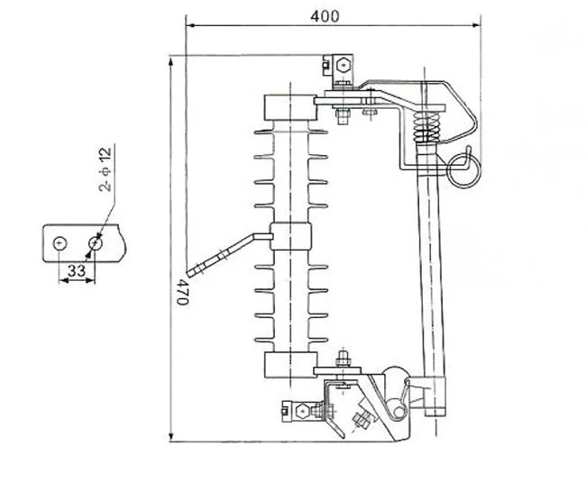 Hrw12 High Voltage 100A Porcelain Expulsion Drop Fuse Cut out