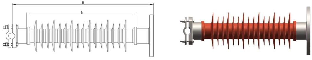 27.5kv Silicone Polymer Cross-Are Insulator for Railway on Track Railroad Pole-Arm Insulator